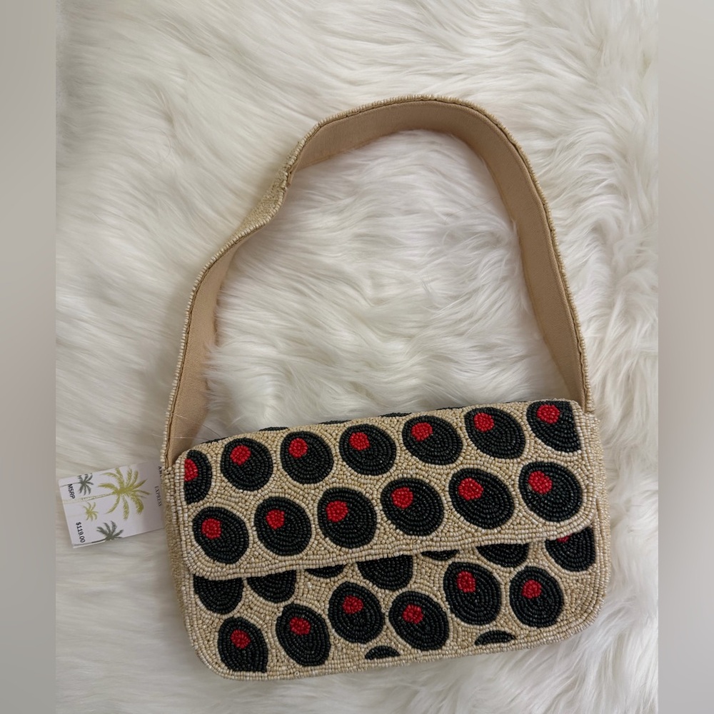 Viral Olive Beaded Shoulder Bag America & Beyond - Picture 3 of 5